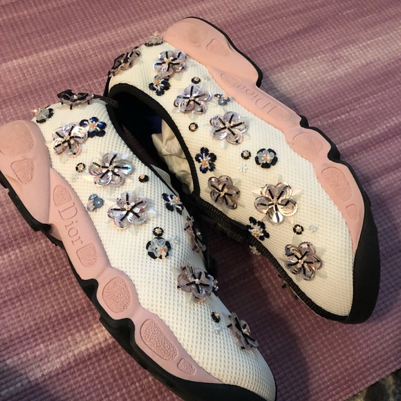 CHRISTIAN DIOR FUSION EMBELLISHED SNEAKERS - Picture 4 of 4